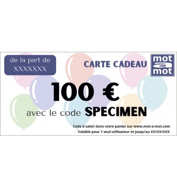 Carte cadeau de 100 euros