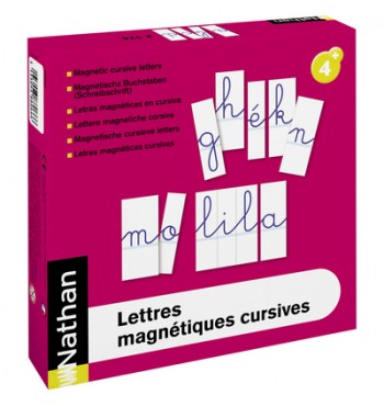Lettres magnétiques cursives