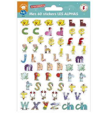 Mes 60 stickers les Alphas - Nouvelle édition