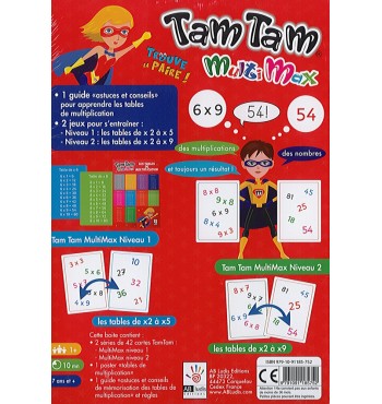 Coffret Tam Tam Multimax - Les tables de multiplication